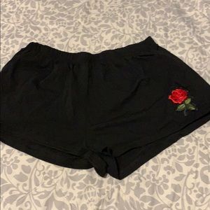 Black rose shorts